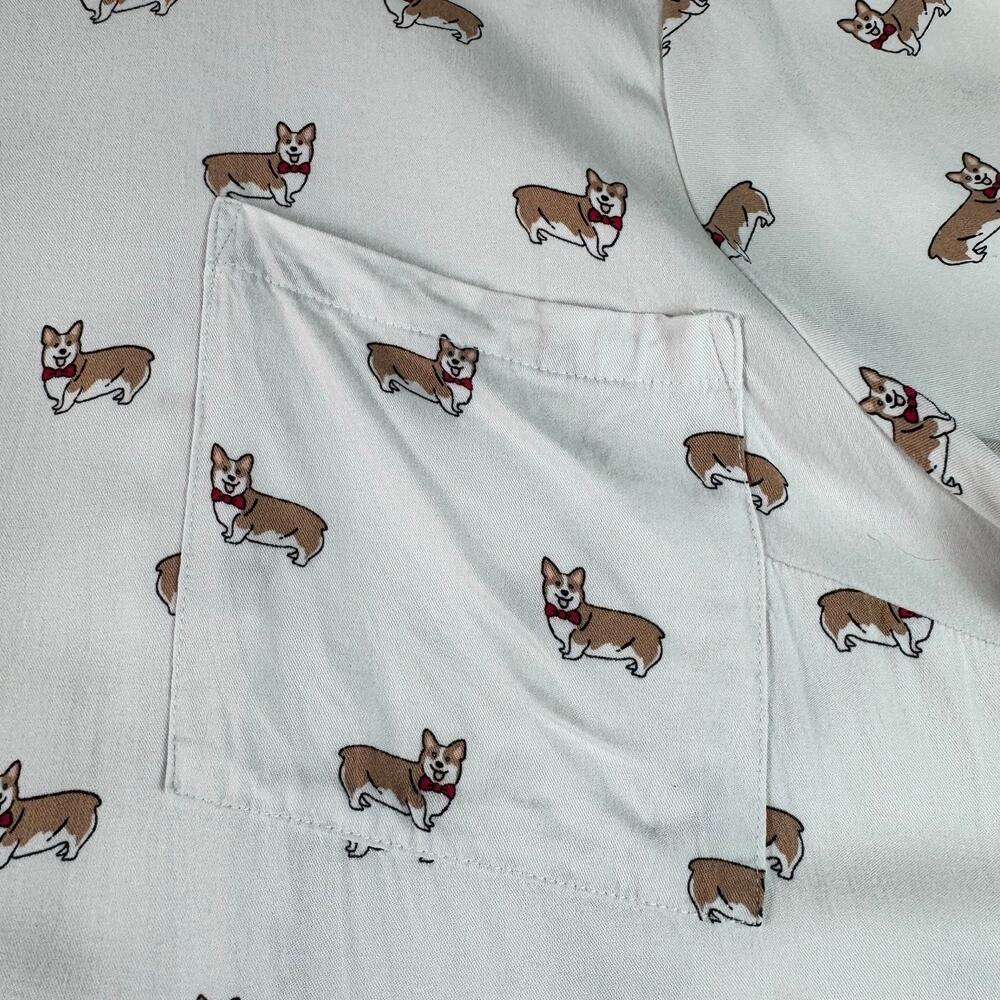 Torrid Corgi Dog Print Button Front Blouse Womens Size 5 Plus Size Dog MomTop - Picture 5 of 11